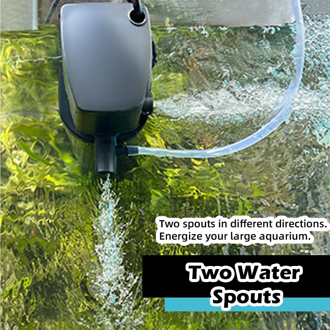 COOSPIDER Aquarium Filter with 7W U-V Light 300GPH for 75-200 Gallon