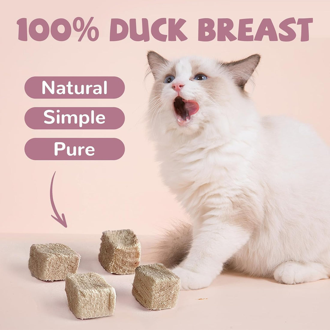 PAWUP Freeze-Dried Duck Treats for Cats & Dogs