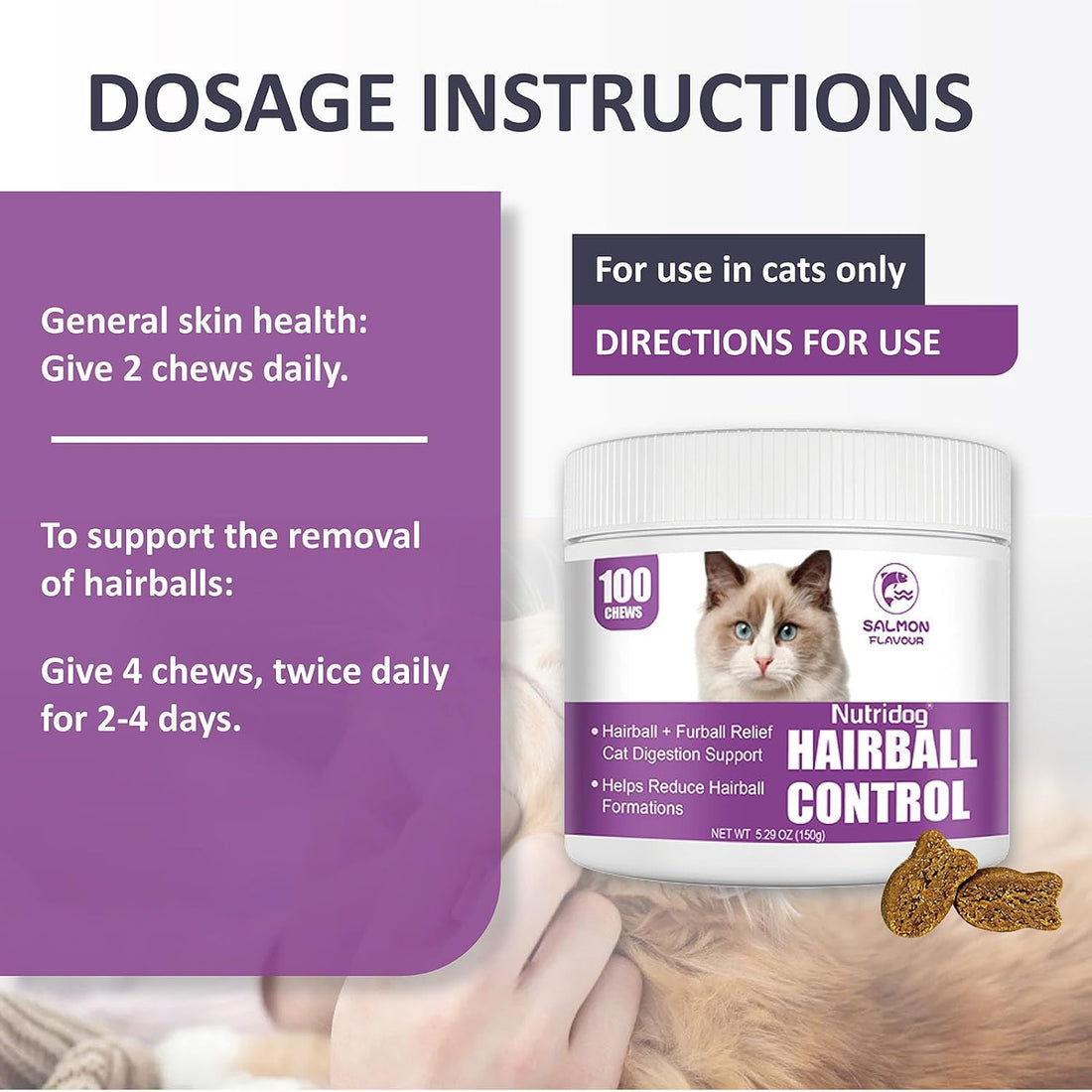 Nutridog Hairball Treats for Cats