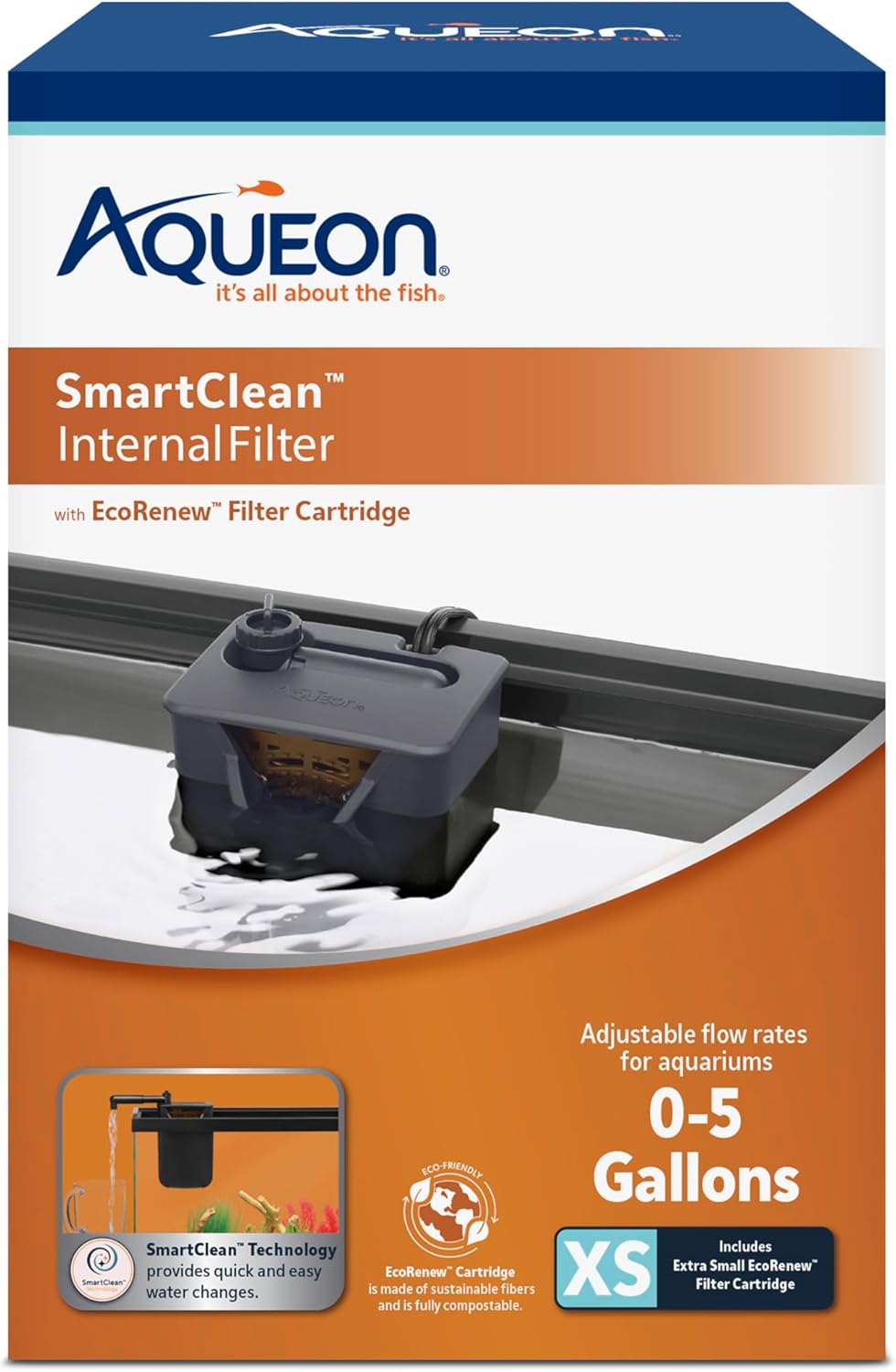 Aqueon QuietFlow Internal Filter with SmartClean Technology