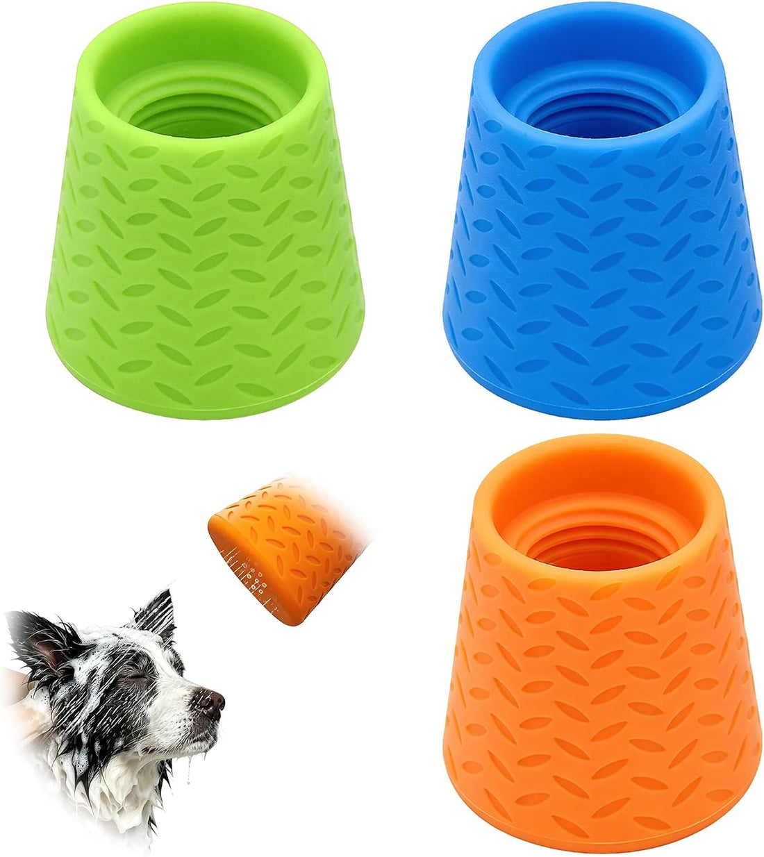 3 Pieces Portable Pet Silicone Shower Sprayer Attachment