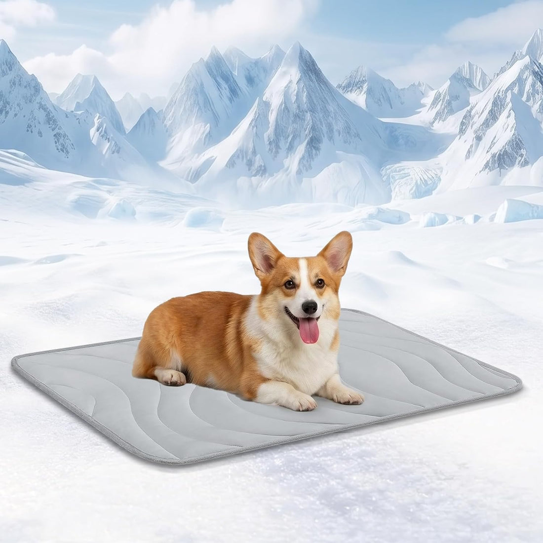 Cozyide Dog Cooling Mat, Q-Max>0.45, 40 L x 28" W, Blue