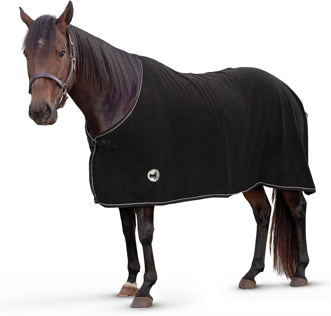 Jeffers Standard Neck Fleece Cooler for Horses, 81" - Black