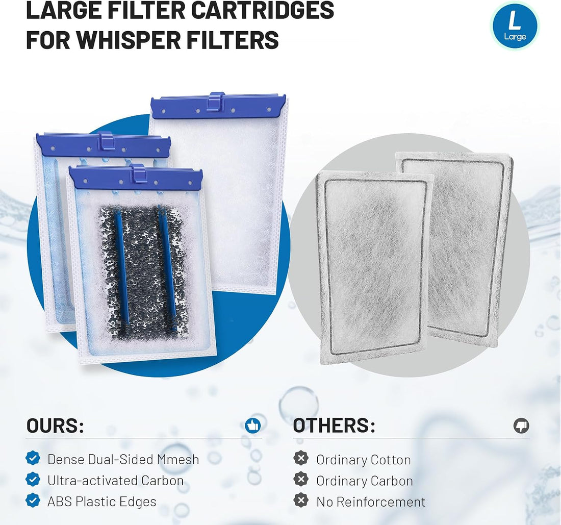 10 Count Large Filter Cartridges Compatible with Whisper Bio Bag