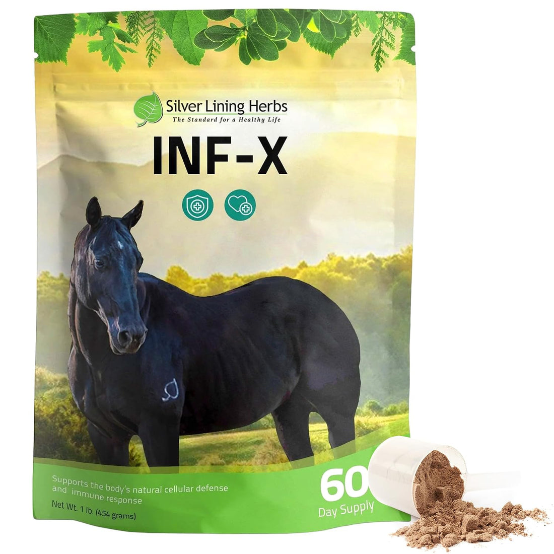 Silver Lining Herbs INF-X Horse Immune Booster Supplement - 1 lb