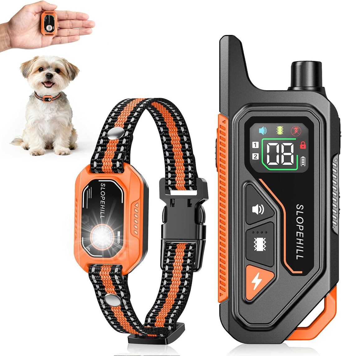 SLOPEHILL Mini Shock Collar for Small Dogs 5-30lbs,Featuring No Shock