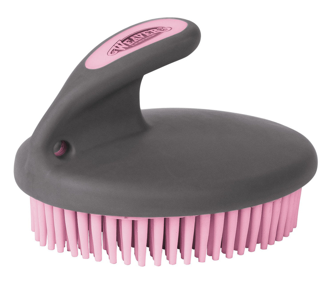 Weaver Equine Palm-Held Fine Curry with Small Rubber Bristles