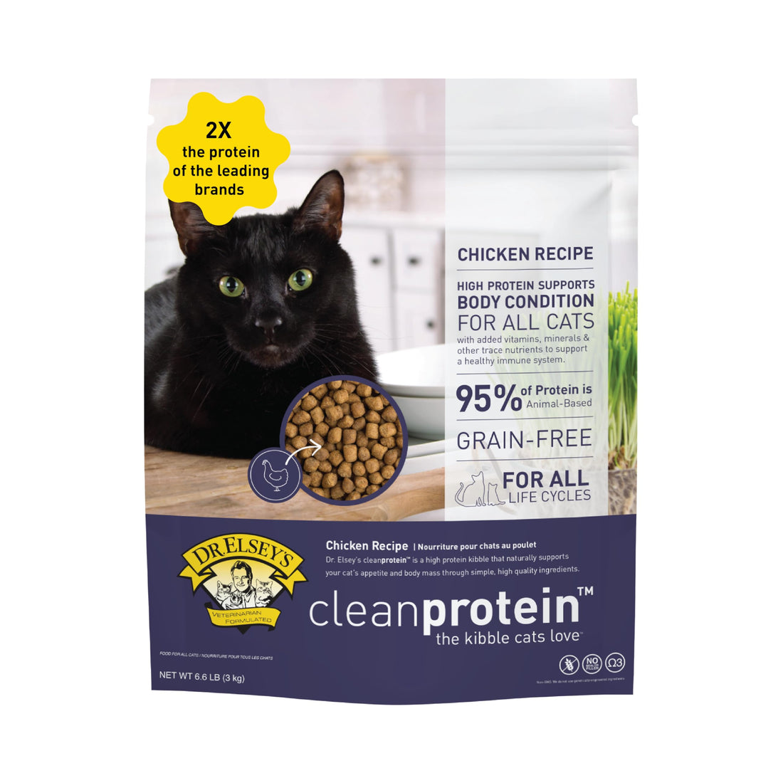 Dr. Elsey's cleanprotein Chicken Cat Kibble 2 lb. Bag