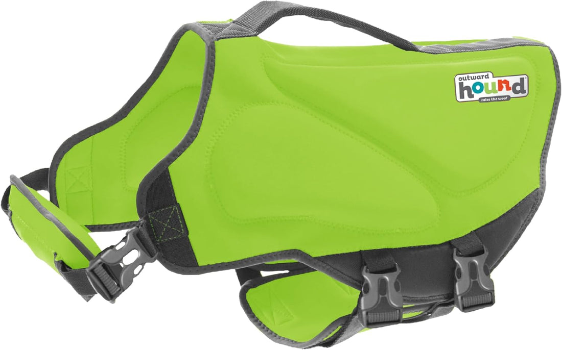 Outward Hound Dawson Swim Dog Life Jacket, Life Vest, Red, Large