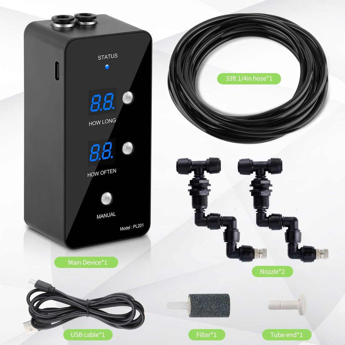 Moistenland Reptile Mister, Automatic Misting System for Reptile Tank