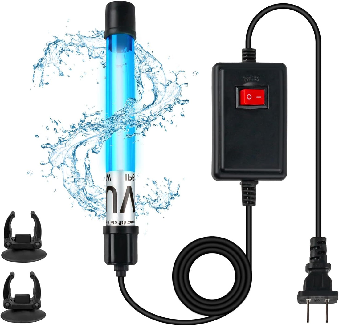 7W Aquarium UV Light for 20-100 Gallon Fish Tank Aquarium Light Algae