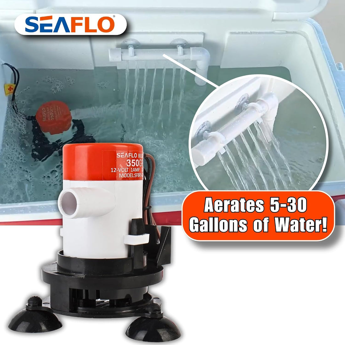 SEAFLO 10 Series Portable Livewell Aerator Kit - 12V, 350 GPH