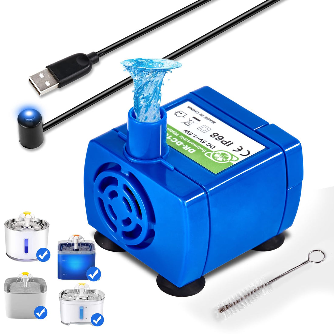 Cat Water Fountain Pump, Pet Water Fountain Pump Replacement Pump