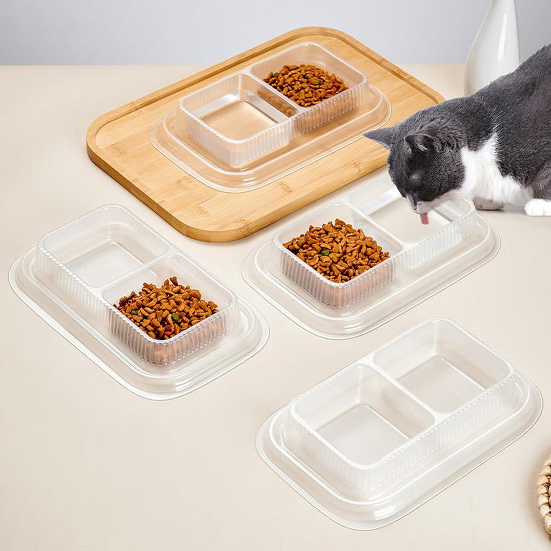 50PCS Disposable Pet Bowls – Anti-Ant Cat and Dog Food Bowls