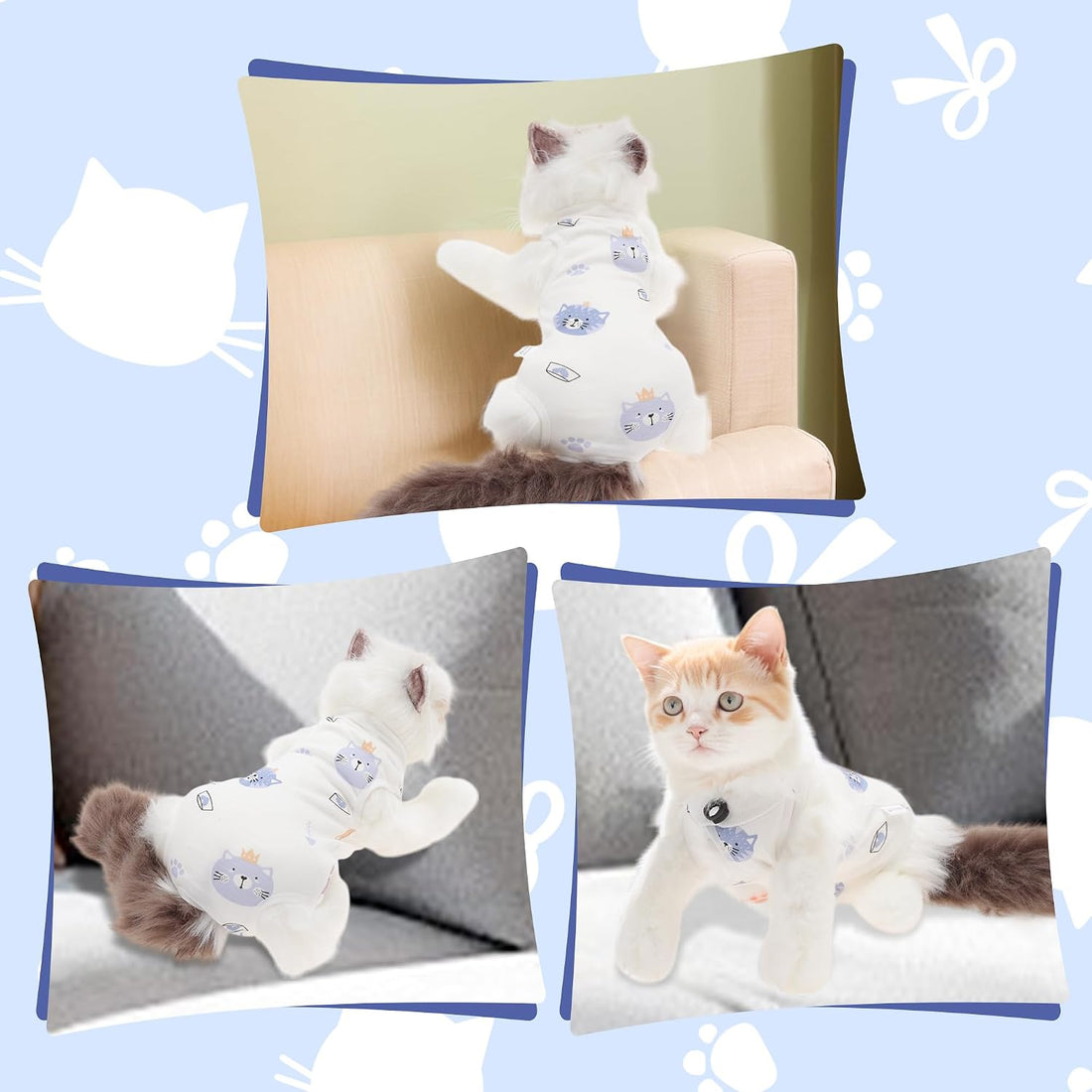 Cat Recovery Suit, Soft Breathable Cat Surgeries Suit