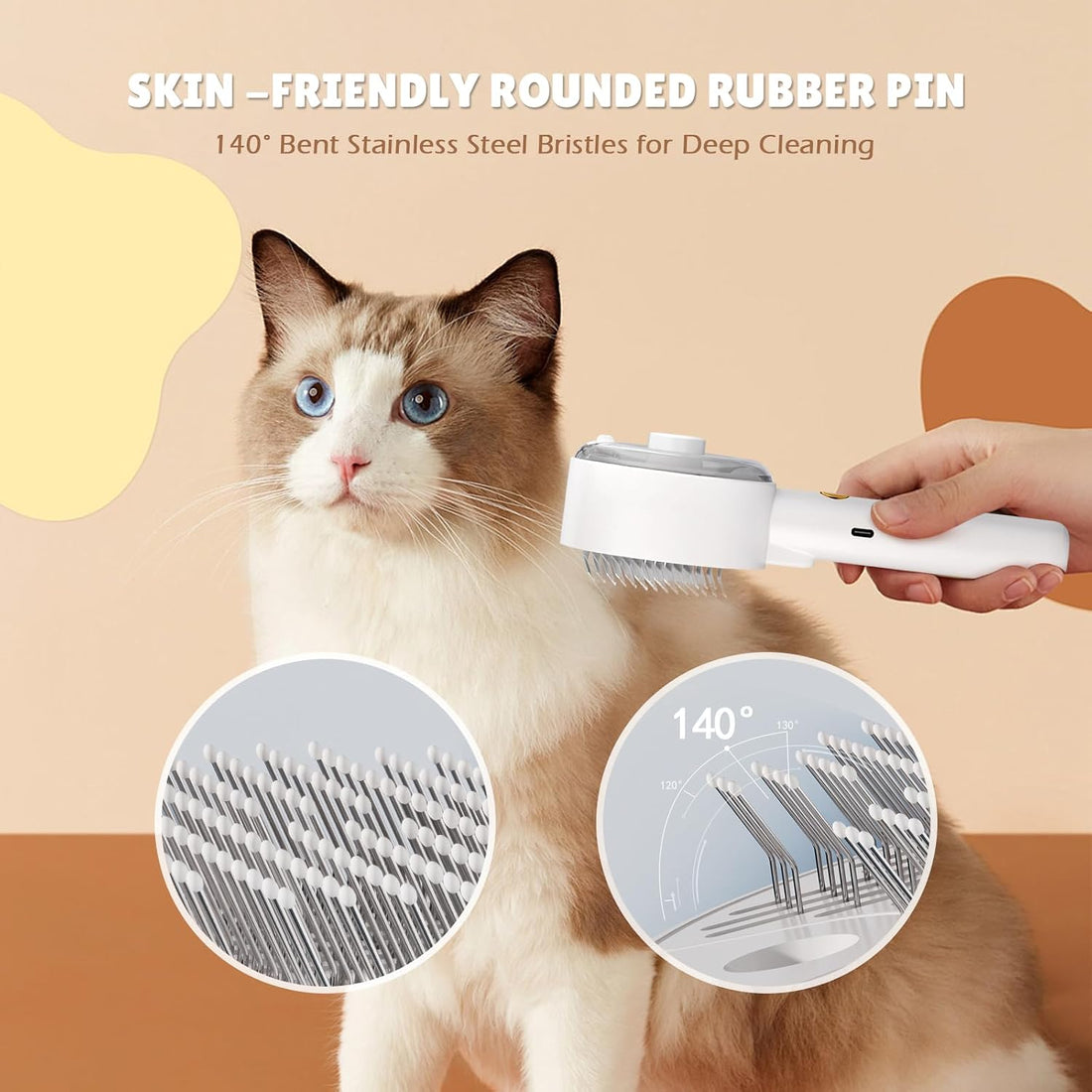 Cat Steam Brush,Cat Brushes for Indoor Cats