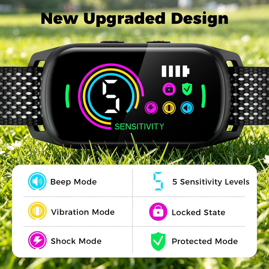 2 Pack Bark Collar for Small Medium Large Dogs with 5 Modes Training