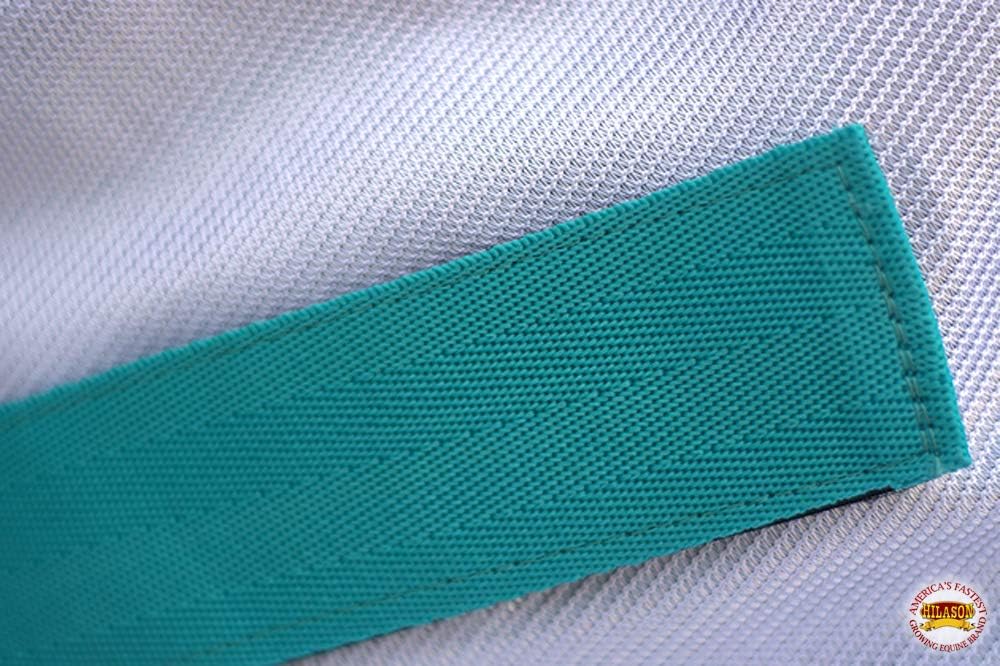 HILASON Horse Fly Sheet UV Protect Mesh 75 in White Turquoise