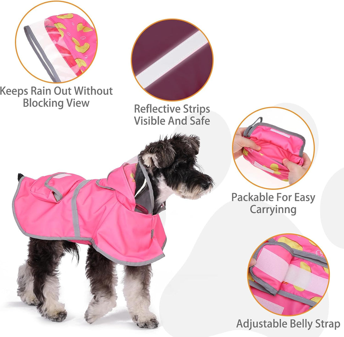 KOOLTAIL 2-in-1 Reversible Small Dog Raincoat