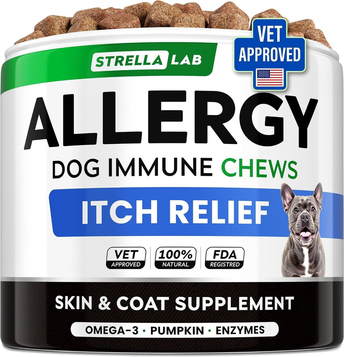 STRELLALAB Dog Allergy & Itching Relief