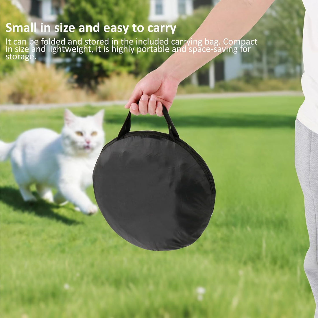 Cat Enclosure, Pop Up Cat Rolling Tent Cube for Outdoor and Indoor
