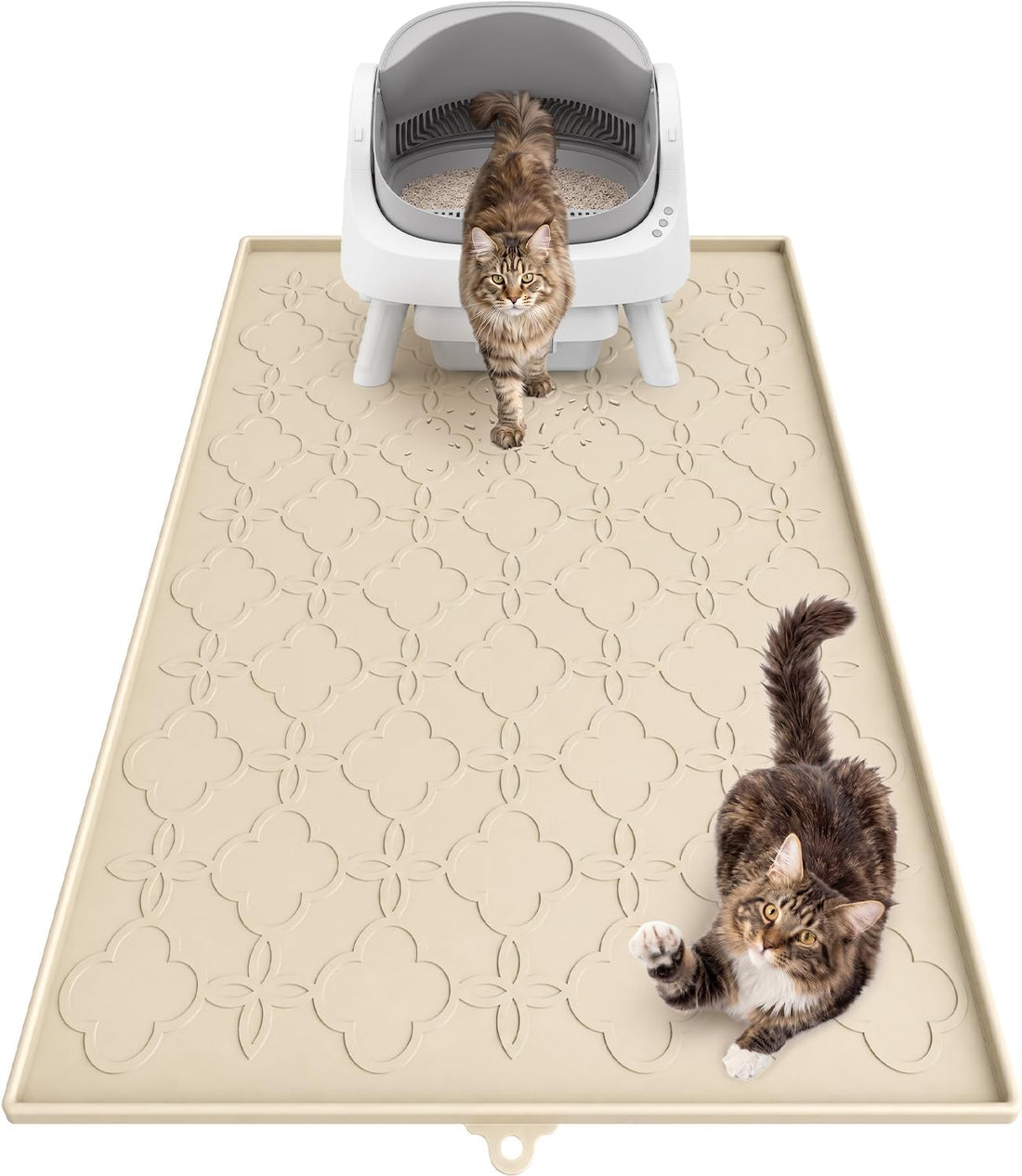 Pawtners Silicone Cat Litter Mat Extra Large 42" X 30", Easy to Clean