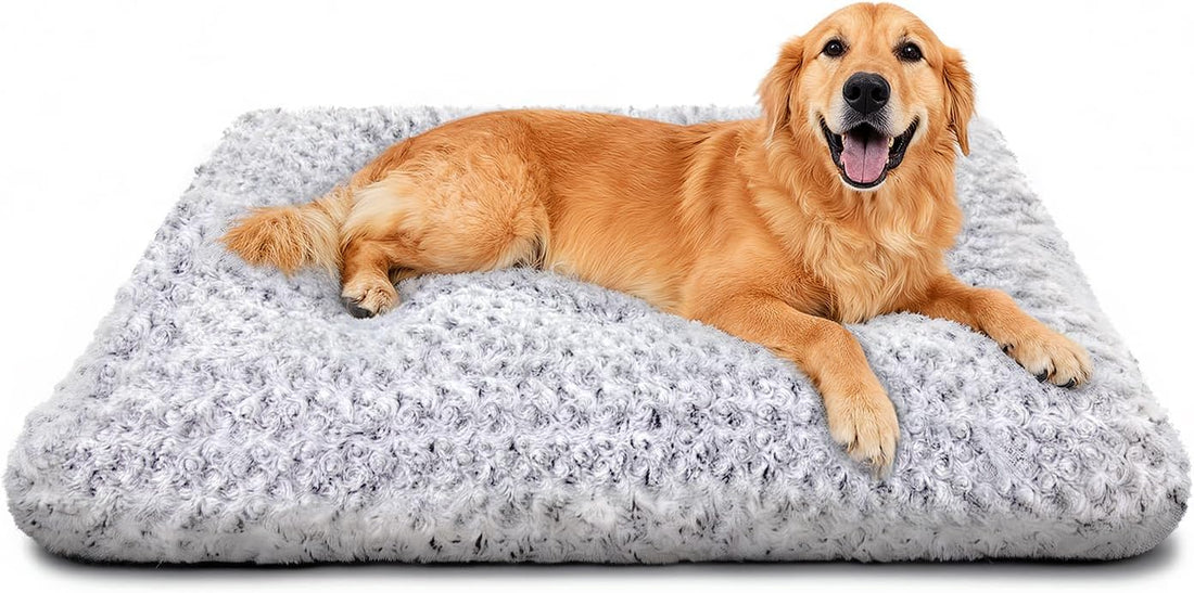 Dog Bed Large Size, Plush Washable Pet Bed Mat, Dog Crate Bed 35"x23"