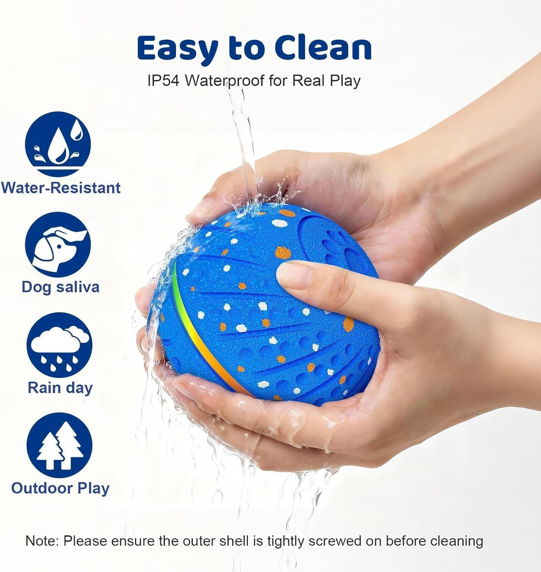 Smart Interactive Dog Toys Ball for Aggressive Chewers Small Medium