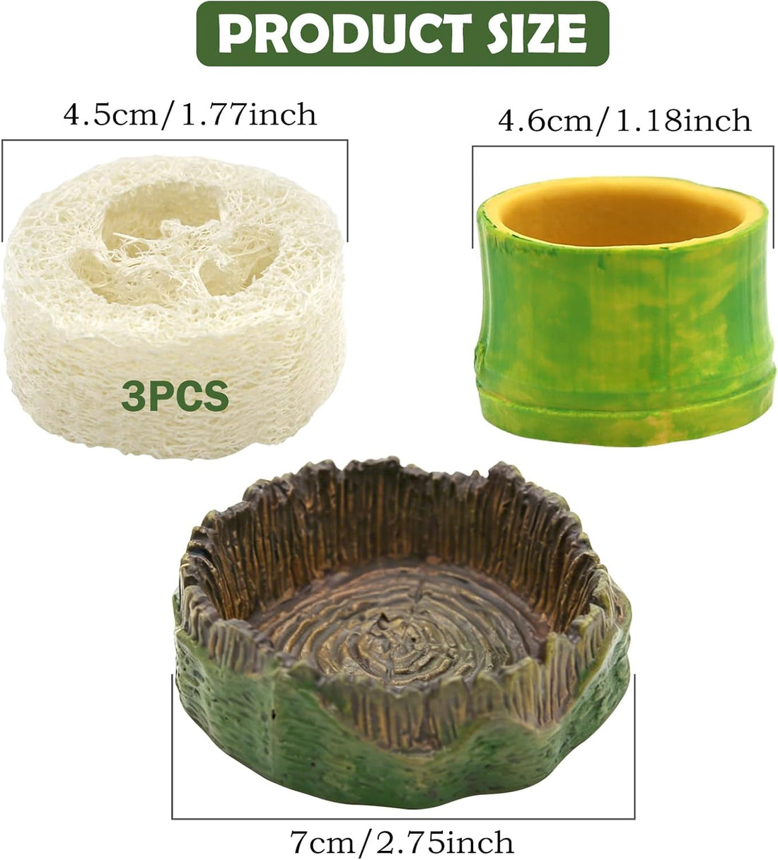 Cockroach Water Basin & 3 Loofah Set