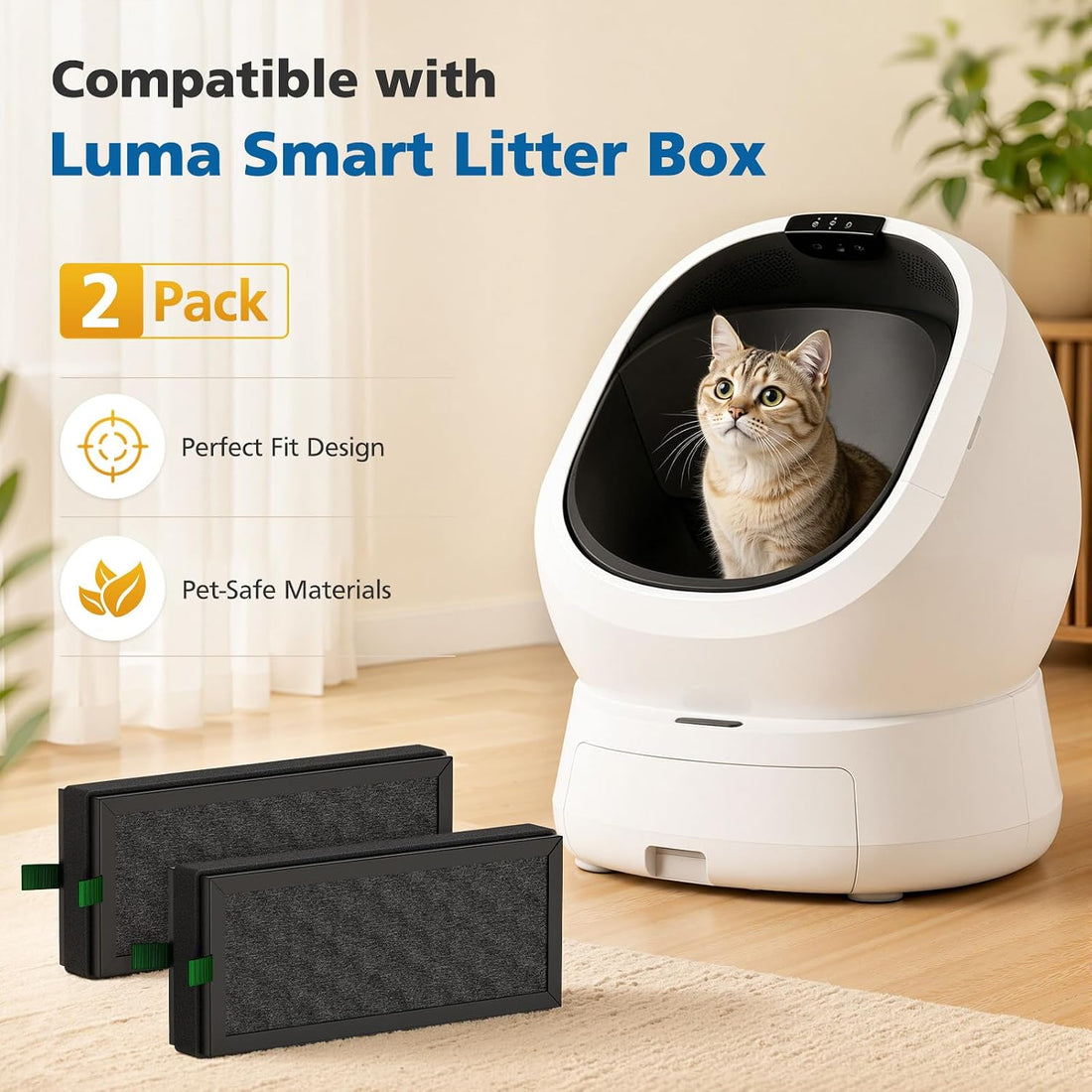 Activated Carbon Filters for PETLIBRO Luma Automatic Cat Litter Box