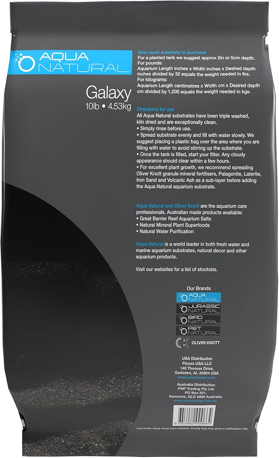 Aqua Natural Substrate, Galaxy Sand, 10lb
