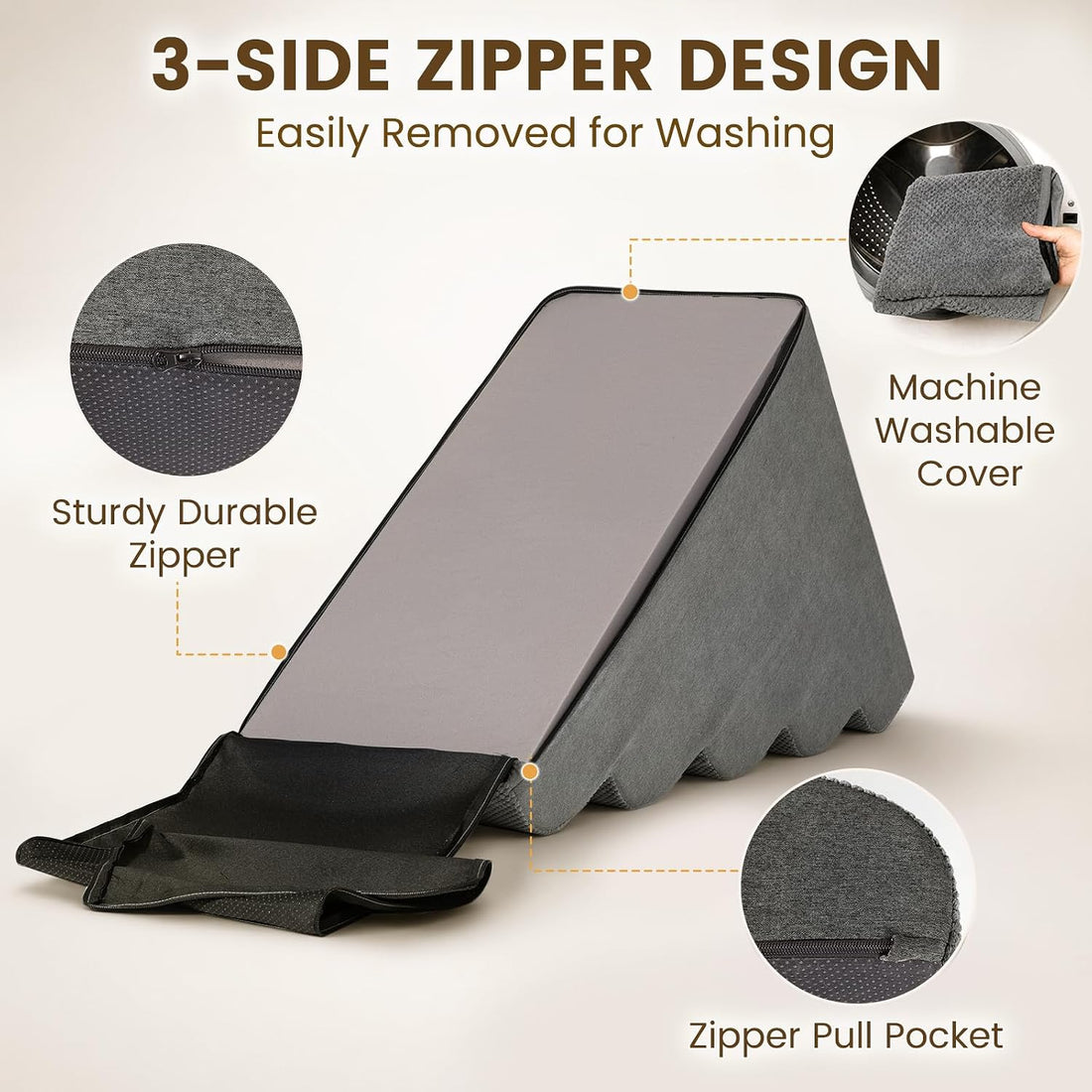 Pet Stairs for High Beds, 28.2" H 5-Step Dog Steps for Small & Medium