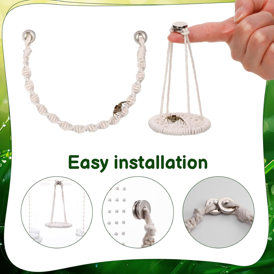 Jumping Spider Enclosure Accessories 5Pcs Cloud Magnetic Rope