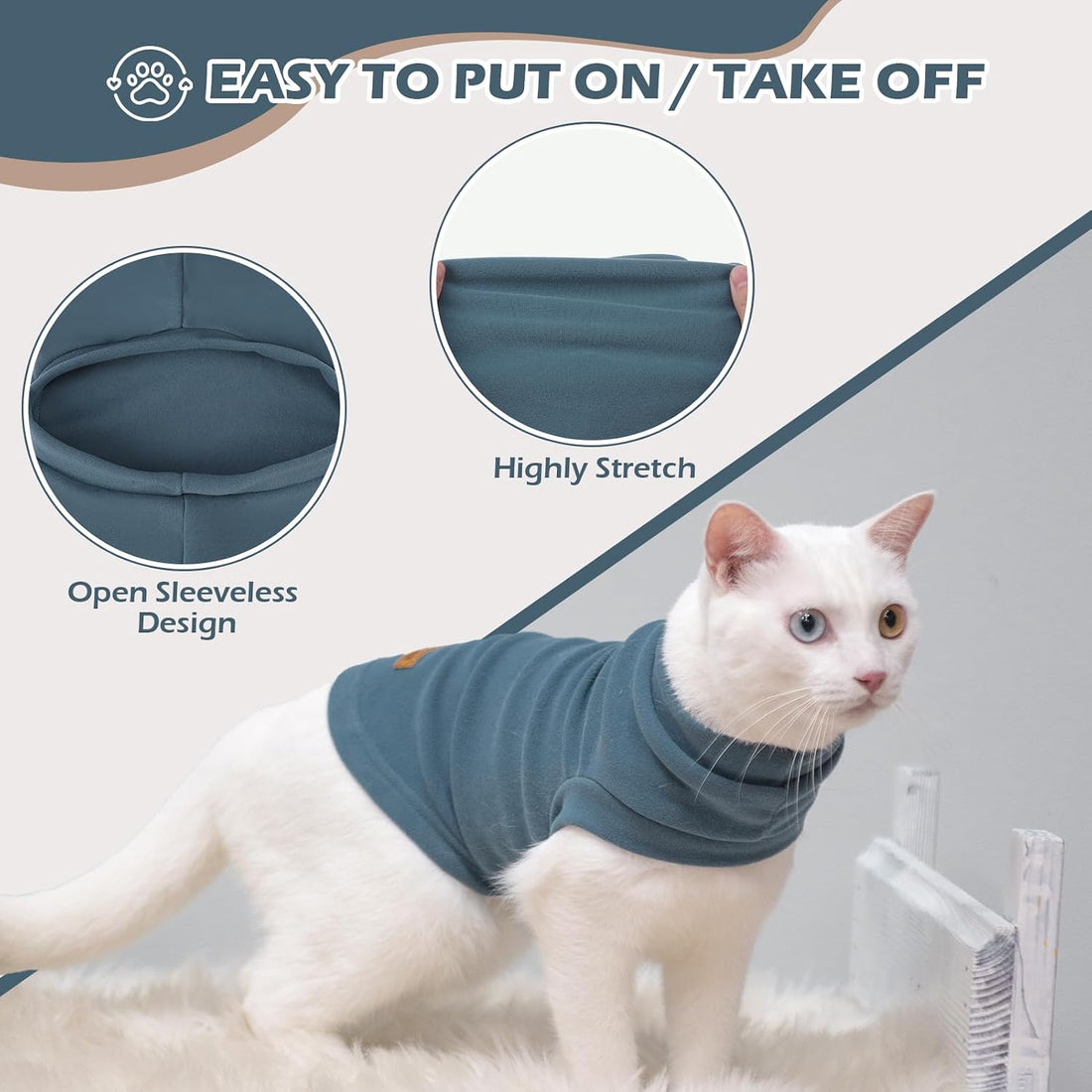 EXPAWLORER Soft Cat Sweater - Sweaters for Cats Only Warm Kitten
