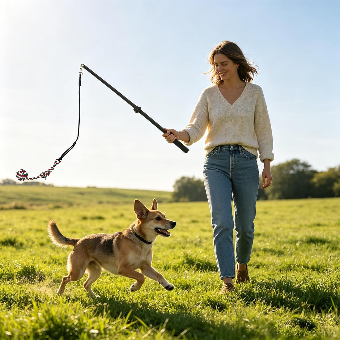 Flirt Pole for Dogs Interactive Dog Toys for Large Medium Small Dogs