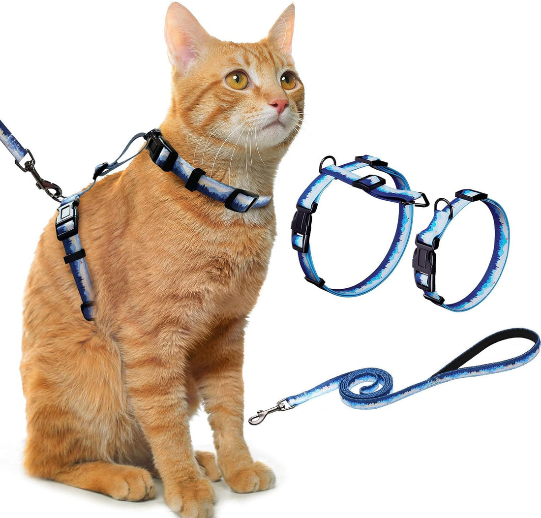 Hikiko Escape-Proof Cat Harness and Leash Set for Walking