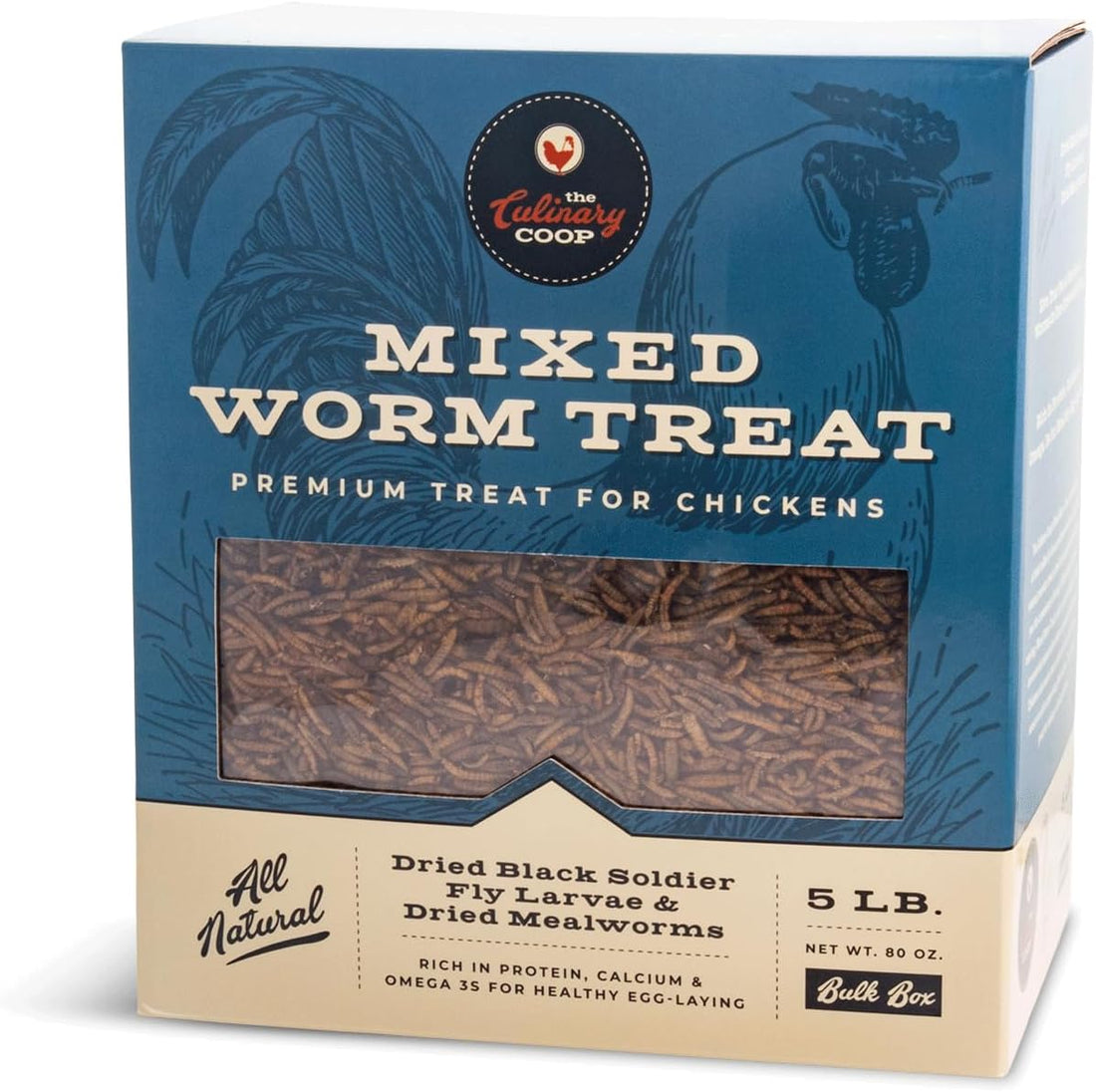Fluker's Culinary Coop Premium Chicken Treats, Dried Soldier Worms