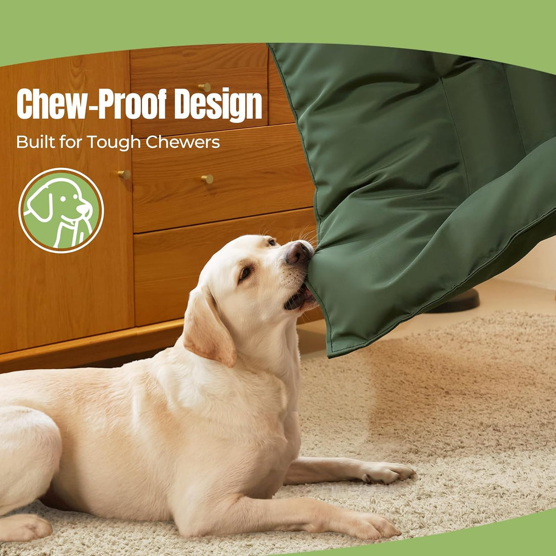 Chew Proof Indestructible Dog Bed,Medium (22"x35")
