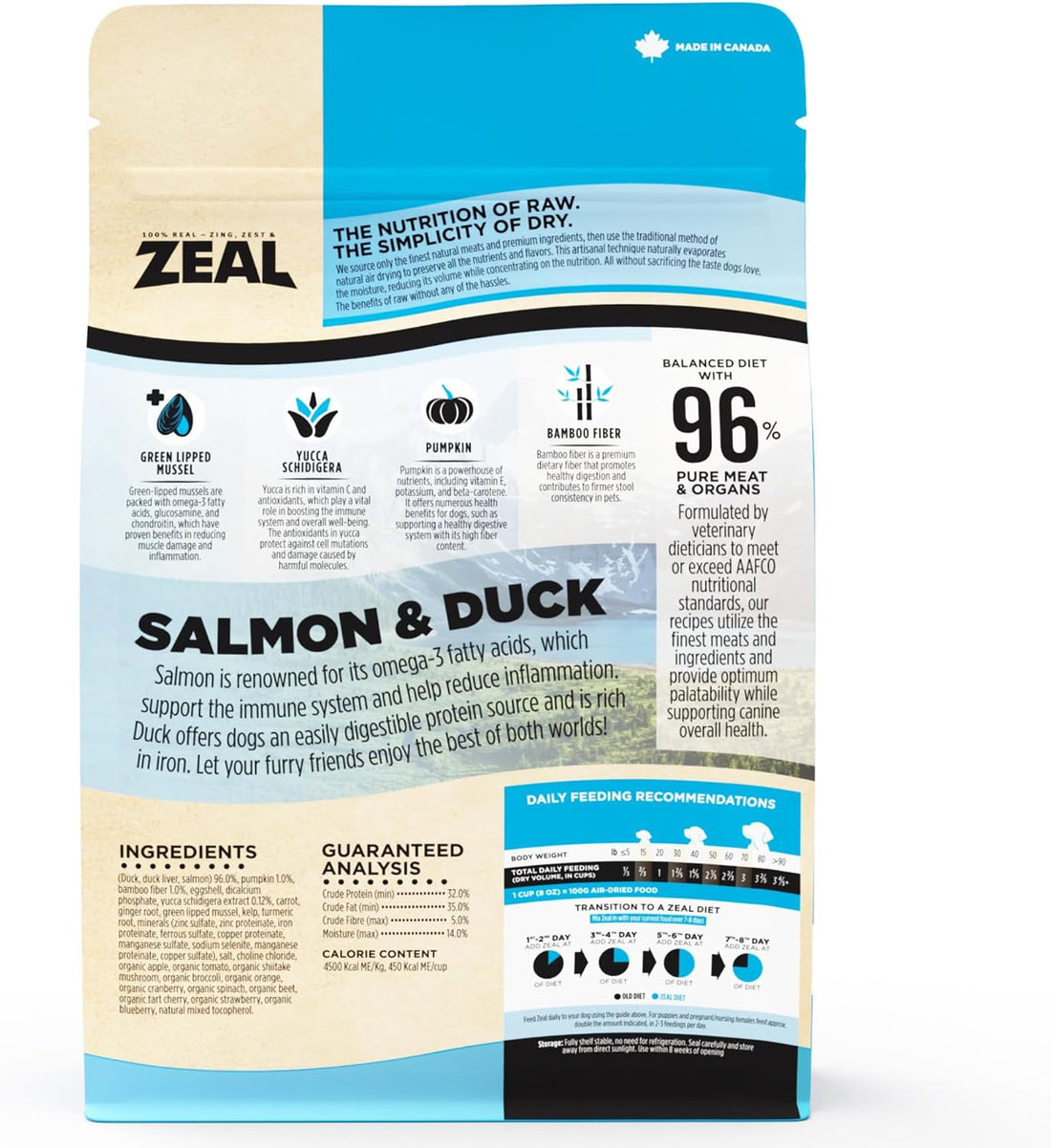 ZEAL Canada Air-Dried Salmon & Duck Recipe for Dogs