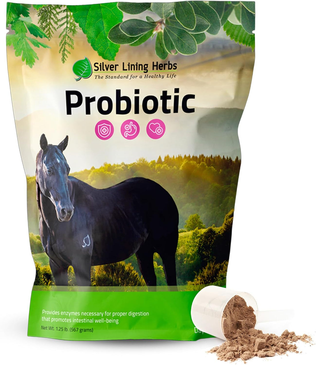 Silver Lining Herbs Horse Probiotics Digestive Supplement - 1.25 lb