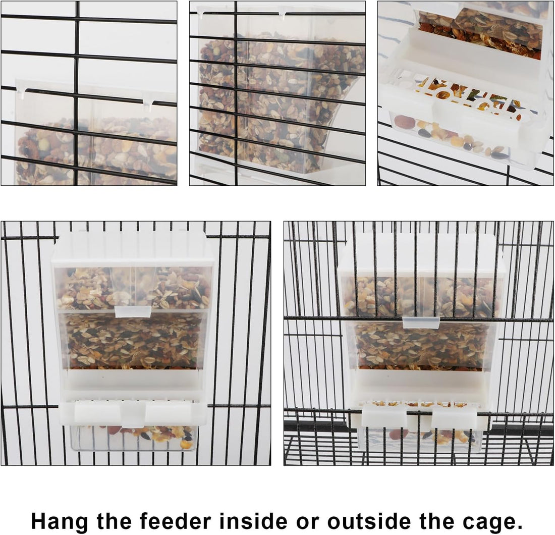 Hypeety Automatic Bird Feeder No Mess Parakeet Cage Seed Food