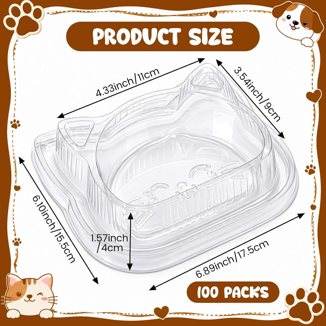 Waydress 100 Pcs Disposable Pet Bowls Anti Ant Cat Dog Food Bowl