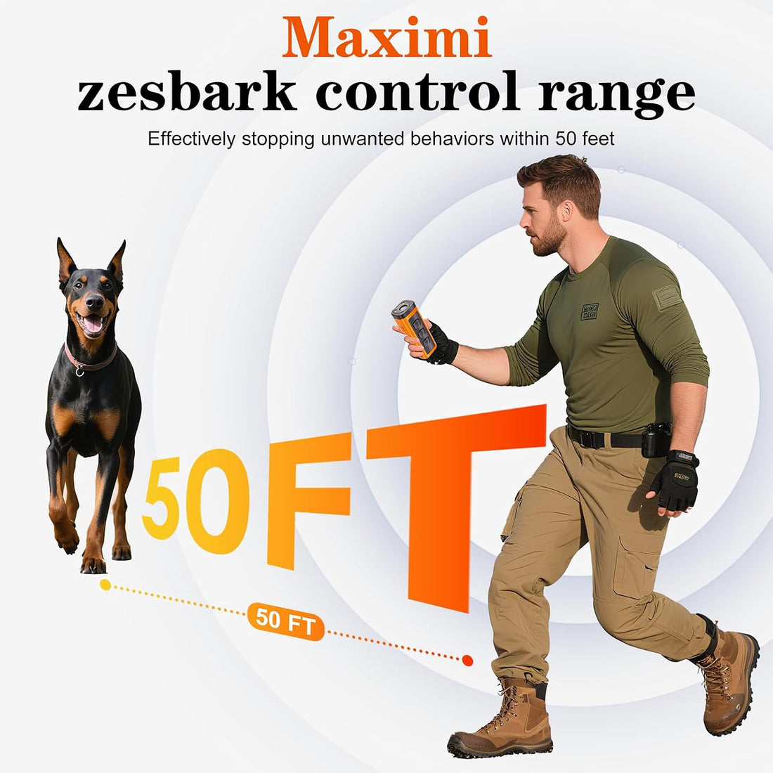 Dog Bark Deterrent Devices Rechargeable Anti-Barking Device for Dogs