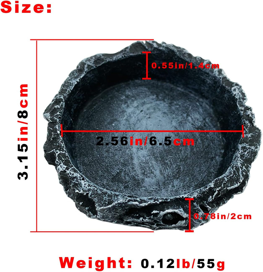 2 Pack Reptile Feeding Dish Corner Bowl