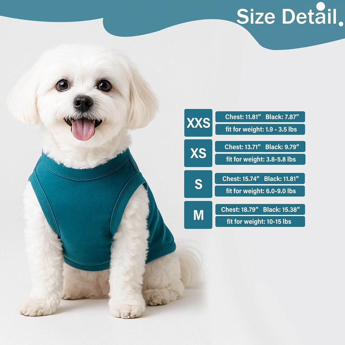 2 Pieces Dog Clothes for Small Dogs Girl Boy Chihuahua Clothes Summer