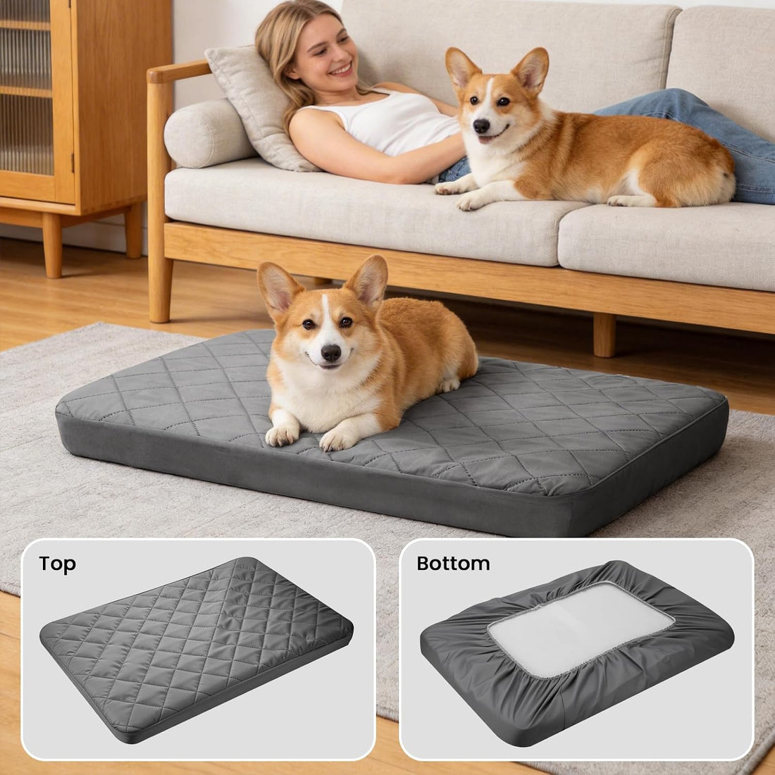 Waterproof Dog Bed Cover Replacement - XXL (54"x44")