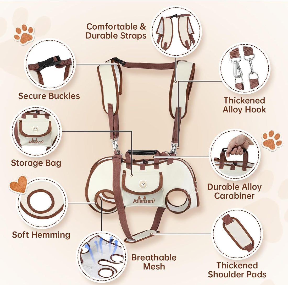 Hands Free Dog Backpack Carrier for Small Dogs Shoulder Sling Backpack