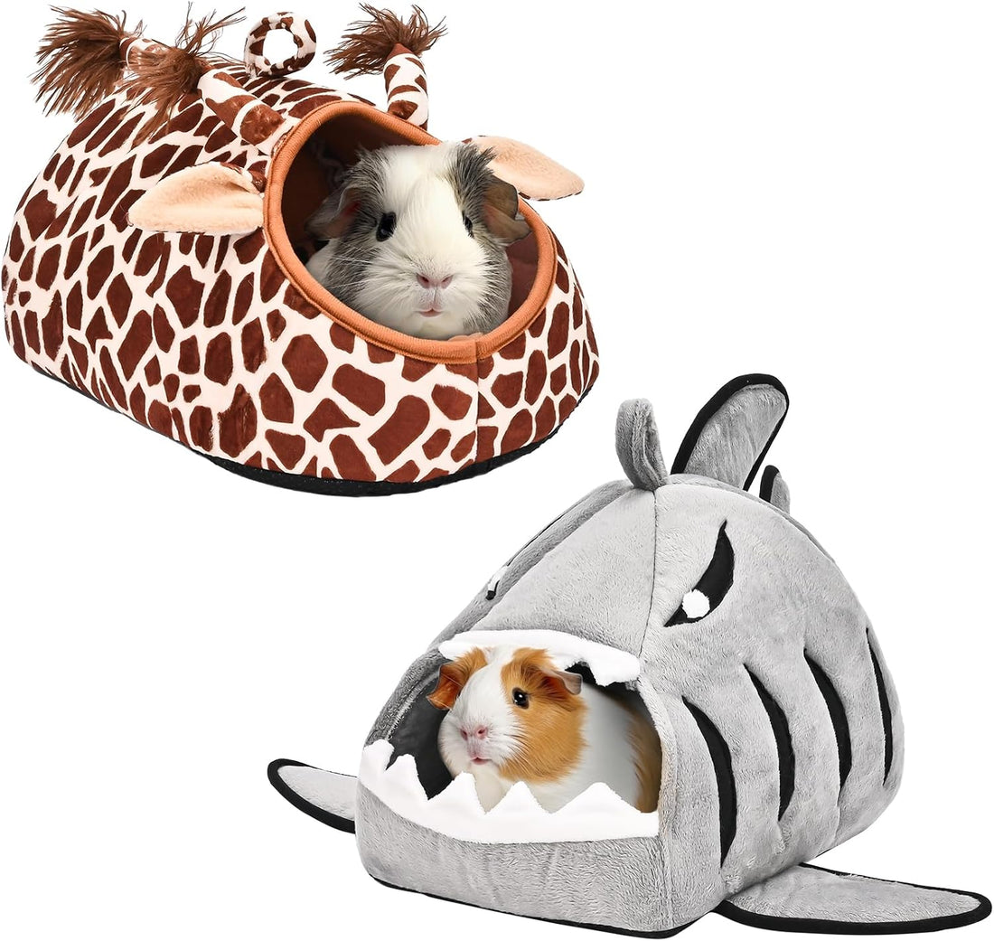 Avont 2 Pack Guinea Pig Tunnel & Hideout, Small Animal Bed