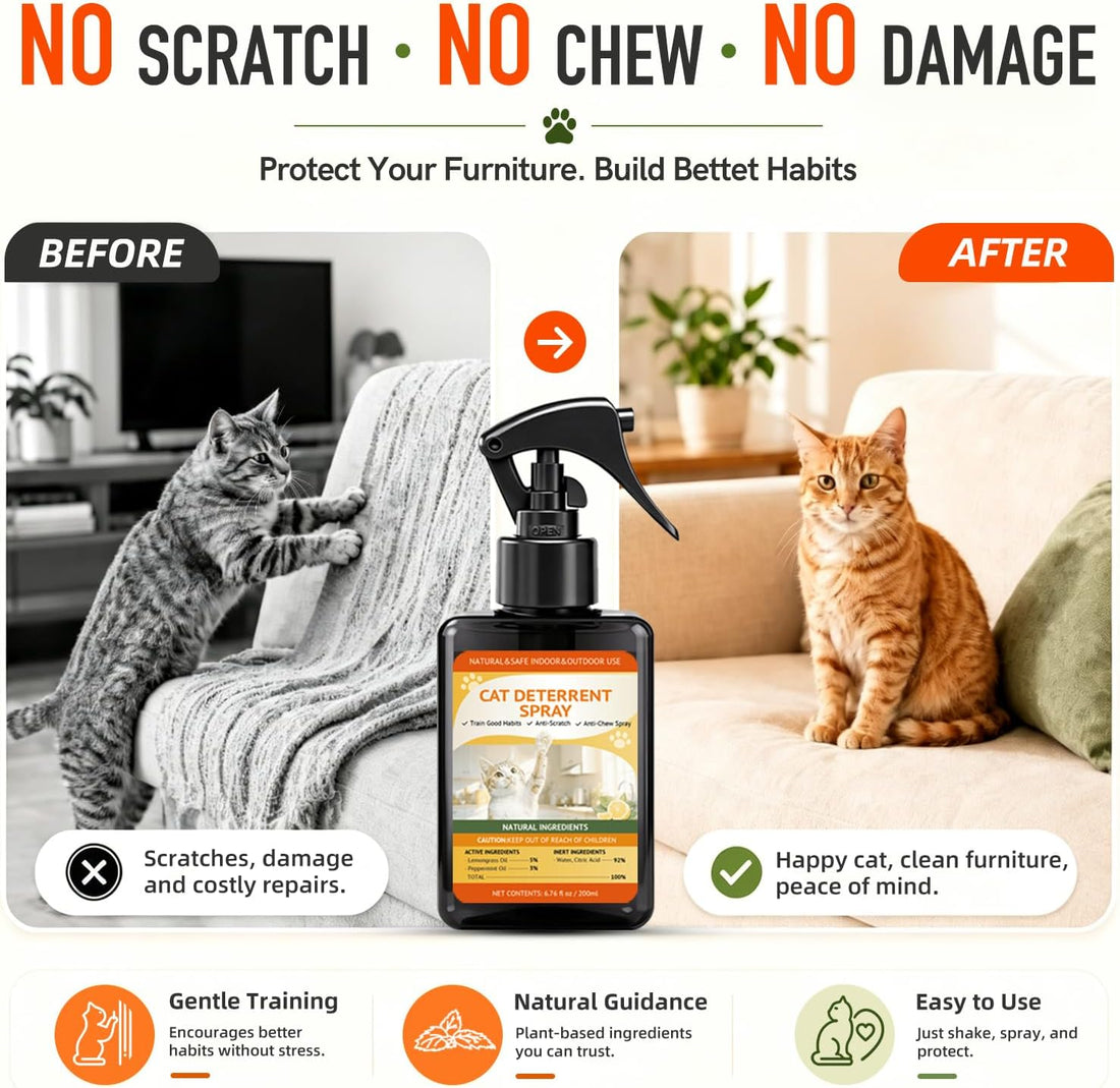 6.76 Fl Oz / 200ml Cat Deterrent Spray for Scratching & Chewing