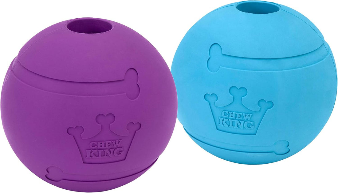 Chew King Fetch Balls Extremely Durable Natural Rubber Toy 2.5 inch